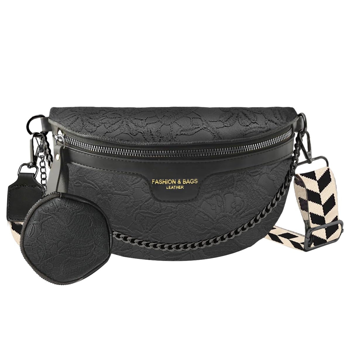 PALAY Women Sling Bag Coin Bag Combo Fashion PU Shoulder Bag for Women Chain Bag Wide Shoulder Strap Crossbody Bag Phone Bag Casual Style Women Bag for Daily, Black PALAY Women Sling Bag Coin Bag Combo Fashion PU Shoulder Bag for Women Chain Bag Wide Shoulder Strap Crossbody Bag Phone Bag Casual Style Women Bag for Daily, Black